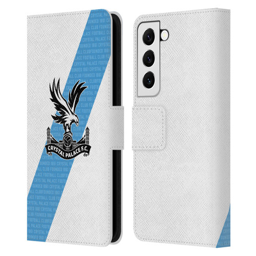 Crystal Palace FC 2023/24 Crest Kit Away Leather Book Wallet Case Cover For Samsung Galaxy S22 5G