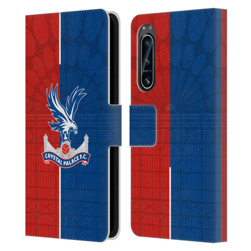 Crystal Palace FC 2023/24 Crest Kit Home Leather Book Wallet Case Cover For Sony Xperia 5 IV