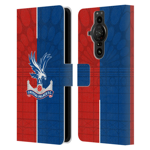 Crystal Palace FC 2023/24 Crest Kit Home Leather Book Wallet Case Cover For Sony Xperia Pro-I