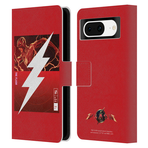 The Flash 2023 Graphics Barry Allen Logo Leather Book Wallet Case Cover For Google Pixel 8
