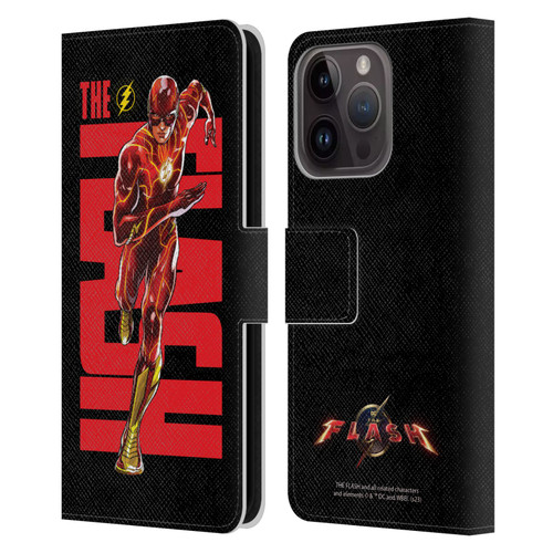 The Flash 2023 Graphics Barry Allen Leather Book Wallet Case Cover For Apple iPhone 15 Pro