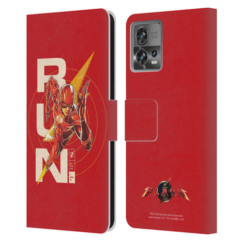 The Flash 2023 Graphics Barry Allen Run Leather Book Wallet Case Cover For Motorola Moto Edge 30 Fusion