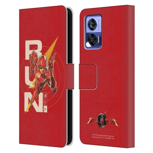 The Flash 2023 Graphics Barry Allen Run Leather Book Wallet Case Cover For Motorola Edge 30 Neo 5G