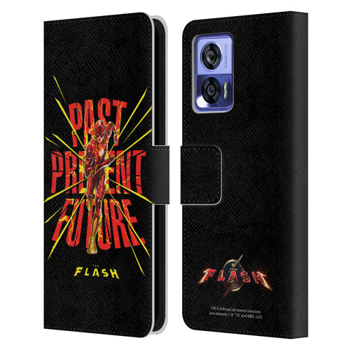 The Flash 2023 Graphics Speed Force Leather Book Wallet Case Cover For Motorola Edge 30 Neo 5G