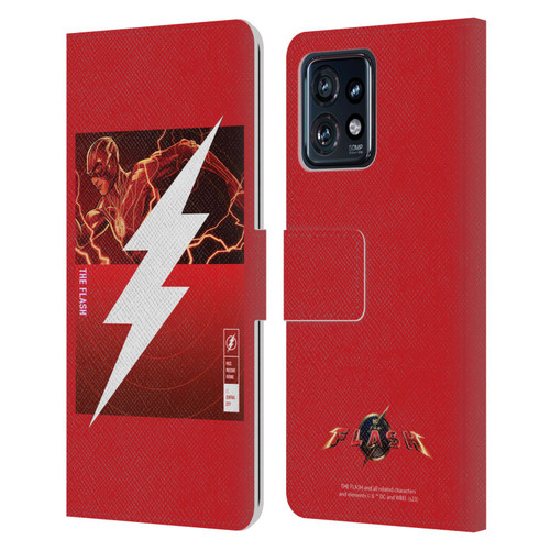 The Flash 2023 Graphics Barry Allen Logo Leather Book Wallet Case Cover For Motorola Moto Edge 40 Pro