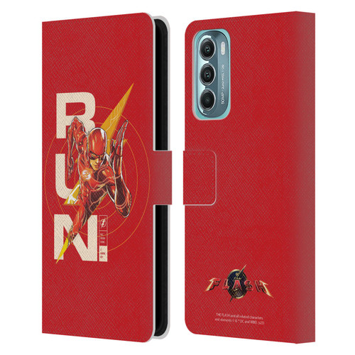 The Flash 2023 Graphics Barry Allen Run Leather Book Wallet Case Cover For Motorola Moto G Stylus 5G (2022)