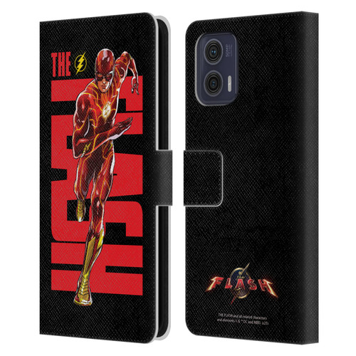 The Flash 2023 Graphics Barry Allen Leather Book Wallet Case Cover For Motorola Moto G73 5G