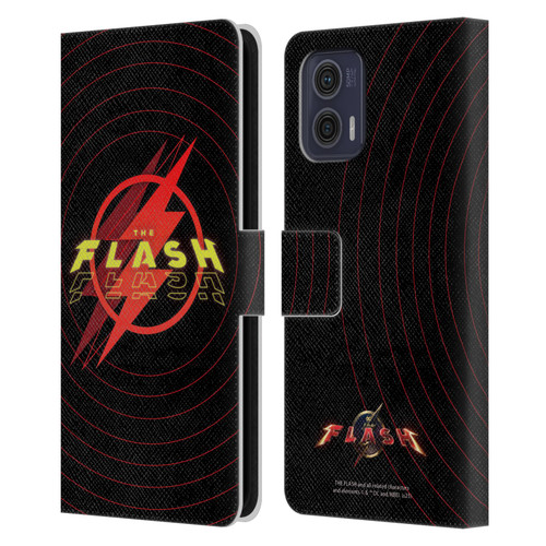The Flash 2023 Graphics Logo Leather Book Wallet Case Cover For Motorola Moto G73 5G