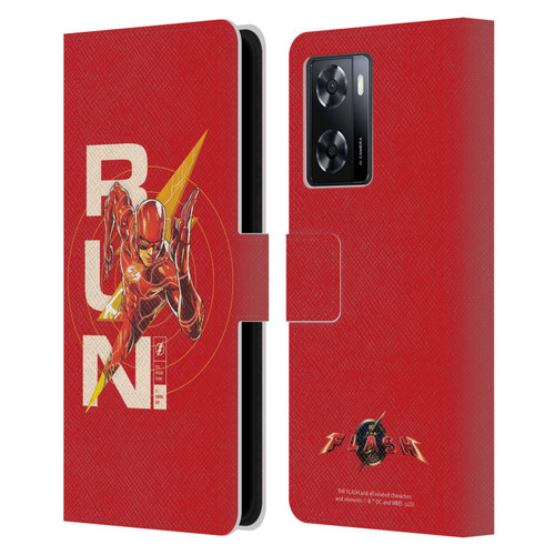 The Flash 2023 Graphics Barry Allen Run Leather Book Wallet Case Cover For OPPO A57s