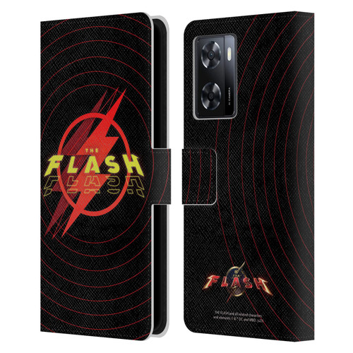 The Flash 2023 Graphics Logo Leather Book Wallet Case Cover For OPPO A57s