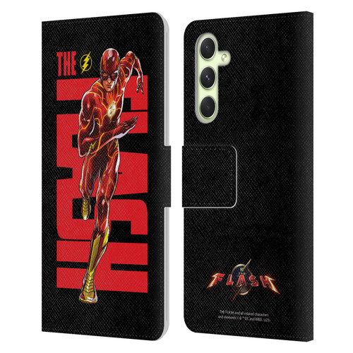 The Flash 2023 Graphics Barry Allen Leather Book Wallet Case Cover For Samsung Galaxy A54 5G