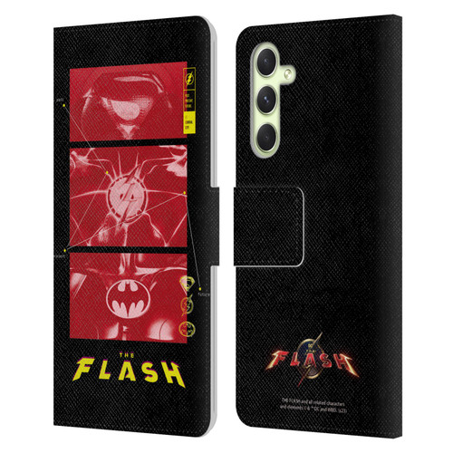 The Flash 2023 Graphics Suit Logos Leather Book Wallet Case Cover For Samsung Galaxy A54 5G