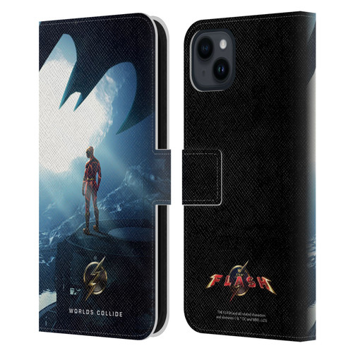 The Flash 2023 Poster Key Art Leather Book Wallet Case Cover For Apple iPhone 15 Plus