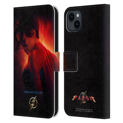The Flash 2023 Poster Supergirl Leather Book Wallet Case Cover For Apple iPhone 15 Plus