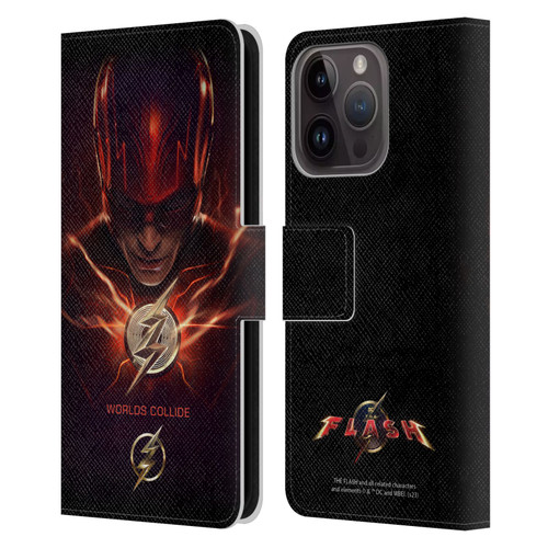 The Flash 2023 Poster Barry Allen Leather Book Wallet Case Cover For Apple iPhone 15 Pro