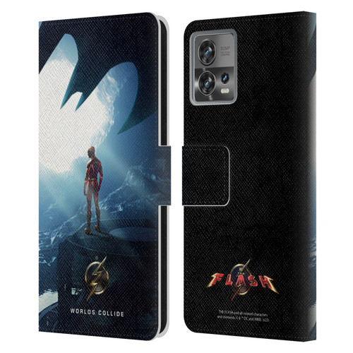 The Flash 2023 Poster Key Art Leather Book Wallet Case Cover For Motorola Moto Edge 30 Fusion