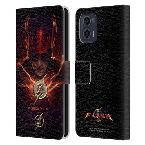 The Flash 2023 Poster Barry Allen Leather Book Wallet Case Cover For Motorola Moto G73 5G
