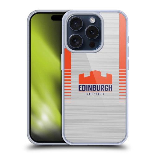 Edinburgh Rugby 2023/24 Crest Kit Away Soft Gel Case for Apple iPhone 15 Pro