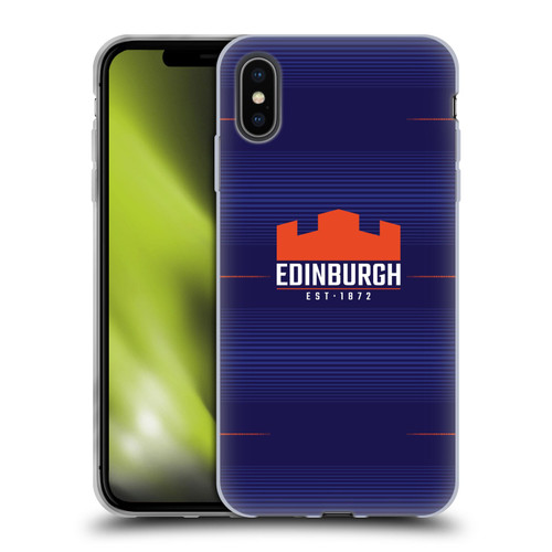 Edinburgh Rugby 2023/24 Crest Kit Home Soft Gel Case for Apple iPhone XS Max