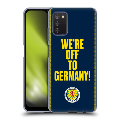 Scotland National Football Team Graphics We're Off To Germany Soft Gel Case for Samsung Galaxy A03s (2021)