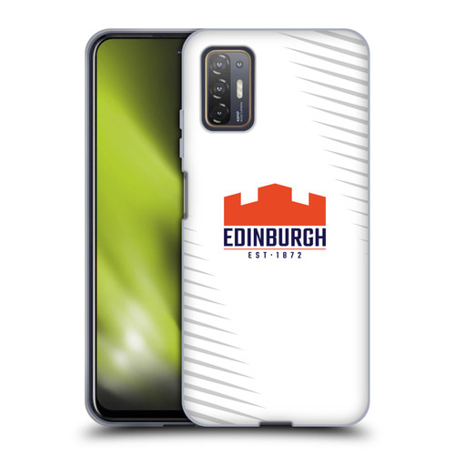 Edinburgh Rugby Graphic Art White Logo Soft Gel Case for HTC Desire 21 Pro 5G