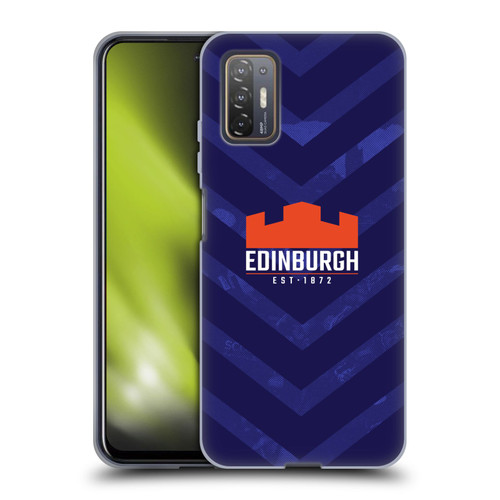 Edinburgh Rugby Graphic Art Blue Pattern Soft Gel Case for HTC Desire 21 Pro 5G