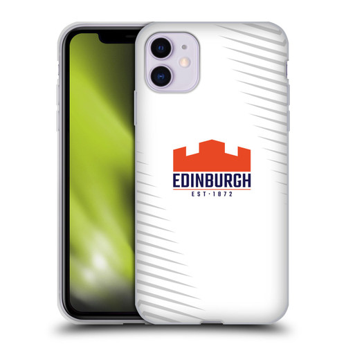 Edinburgh Rugby Graphic Art White Logo Soft Gel Case for Apple iPhone 11