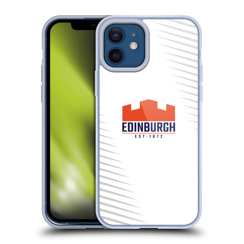 Edinburgh Rugby Graphic Art White Logo Soft Gel Case for Apple iPhone 12 / iPhone 12 Pro