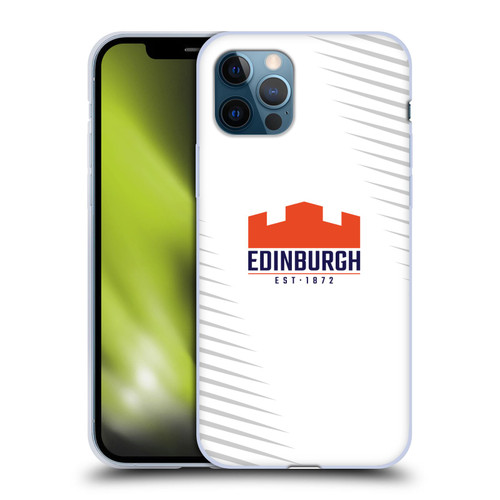 Edinburgh Rugby Graphic Art White Logo Soft Gel Case for Apple iPhone 12 / iPhone 12 Pro