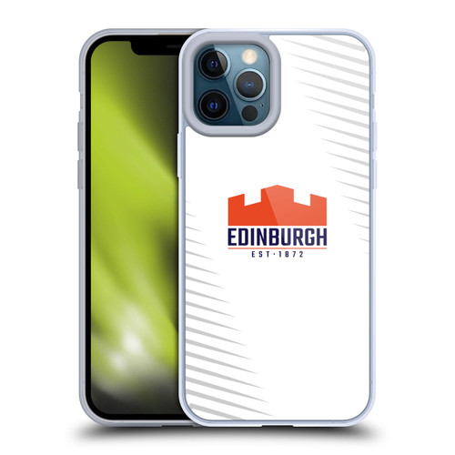 Edinburgh Rugby Graphic Art White Logo Soft Gel Case for Apple iPhone 12 Pro Max