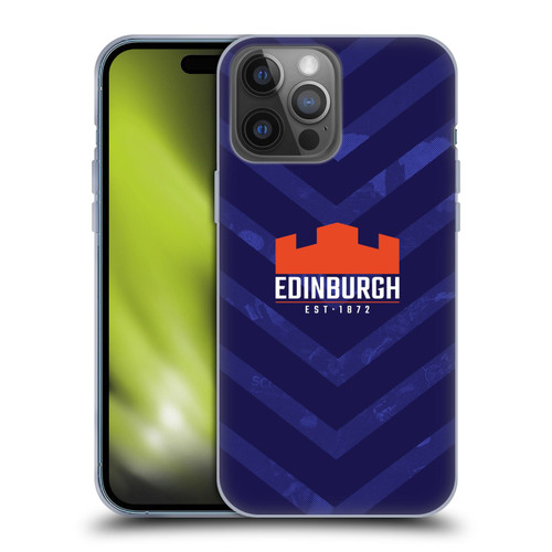 Edinburgh Rugby Graphic Art Blue Pattern Soft Gel Case for Apple iPhone 14 Pro Max