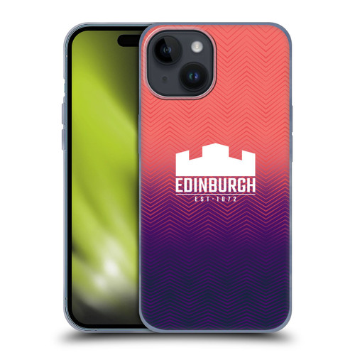 Edinburgh Rugby Graphic Art Training Soft Gel Case for Apple iPhone 15