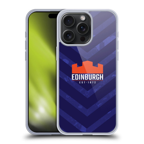 Edinburgh Rugby Graphic Art Blue Pattern Soft Gel Case for Apple iPhone 15 Pro Max