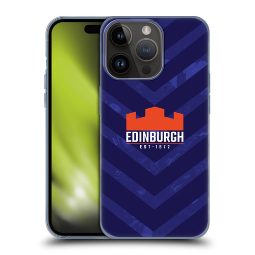 Edinburgh Rugby Graphic Art Blue Pattern Soft Gel Case for Apple iPhone 15 Pro