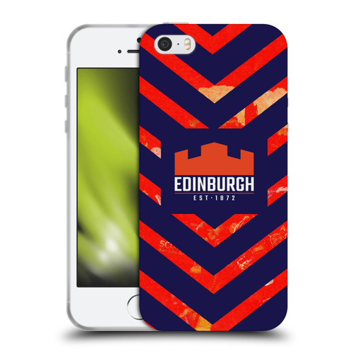 Edinburgh Rugby Graphic Art Orange Pattern Soft Gel Case for Apple iPhone 5 / 5s / iPhone SE 2016