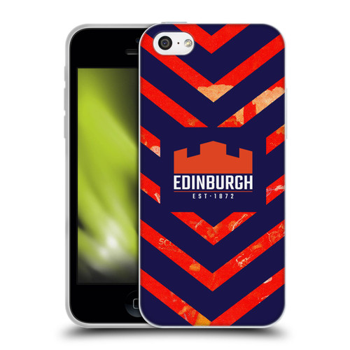 Edinburgh Rugby Graphic Art Orange Pattern Soft Gel Case for Apple iPhone 5c