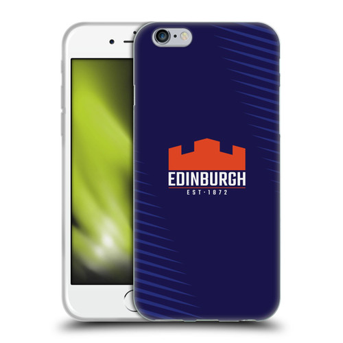 Edinburgh Rugby Graphic Art Blue Logo Soft Gel Case for Apple iPhone 6 / iPhone 6s