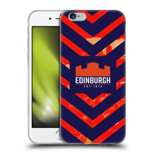 Edinburgh Rugby Graphic Art Orange Pattern Soft Gel Case for Apple iPhone 6 / iPhone 6s