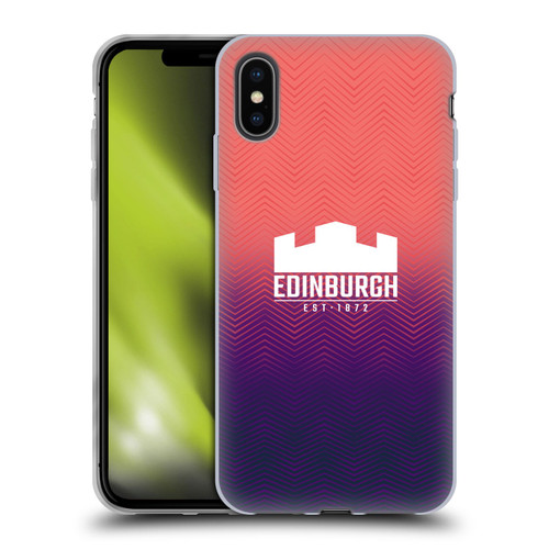 Edinburgh Rugby Graphic Art Training Soft Gel Case for Apple iPhone XS Max