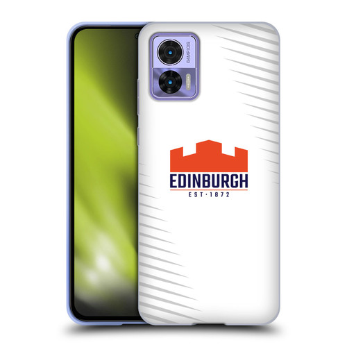 Edinburgh Rugby Graphic Art White Logo Soft Gel Case for Motorola Edge 30 Neo 5G