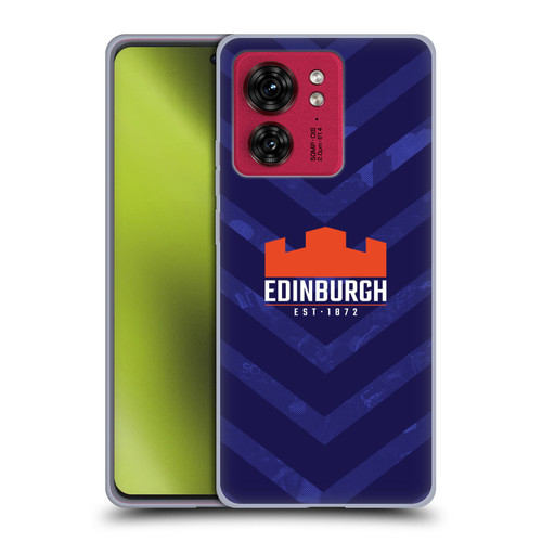 Edinburgh Rugby Graphic Art Blue Pattern Soft Gel Case for Motorola Moto Edge 40