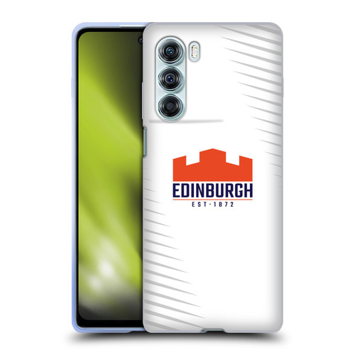 Edinburgh Rugby Graphic Art White Logo Soft Gel Case for Motorola Edge S30 / Moto G200 5G