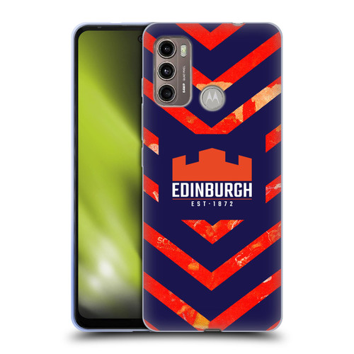 Edinburgh Rugby Graphic Art Orange Pattern Soft Gel Case for Motorola Moto G60 / Moto G40 Fusion