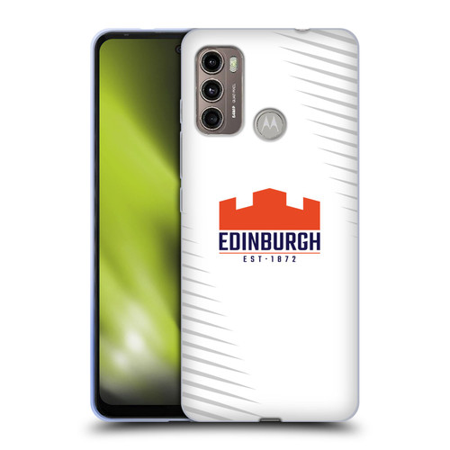 Edinburgh Rugby Graphic Art White Logo Soft Gel Case for Motorola Moto G60 / Moto G40 Fusion