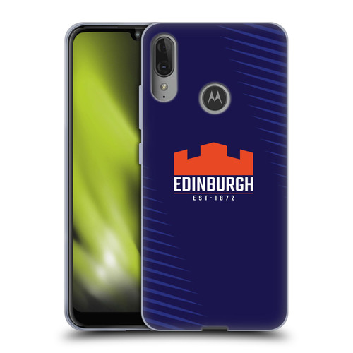 Edinburgh Rugby Graphic Art Blue Logo Soft Gel Case for Motorola Moto E6 Plus