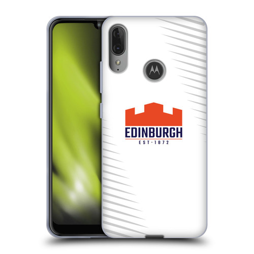 Edinburgh Rugby Graphic Art White Logo Soft Gel Case for Motorola Moto E6 Plus