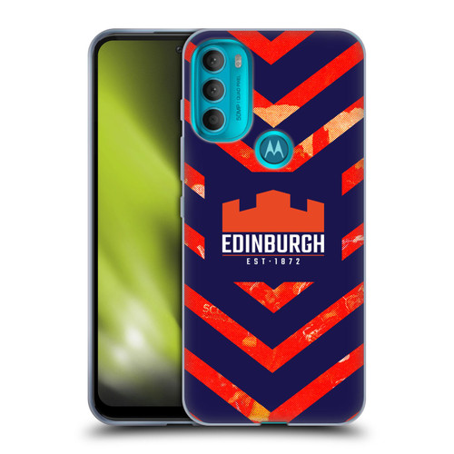 Edinburgh Rugby Graphic Art Orange Pattern Soft Gel Case for Motorola Moto G71 5G
