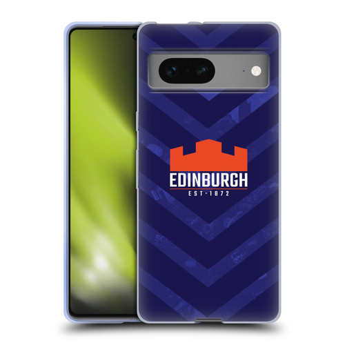Edinburgh Rugby Graphic Art Blue Pattern Soft Gel Case for Google Pixel 7