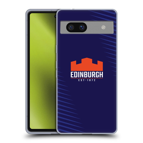 Edinburgh Rugby Graphic Art Blue Logo Soft Gel Case for Google Pixel 7a