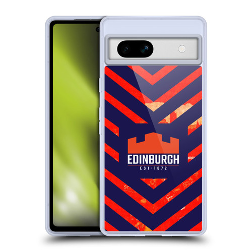 Edinburgh Rugby Graphic Art Orange Pattern Soft Gel Case for Google Pixel 7a